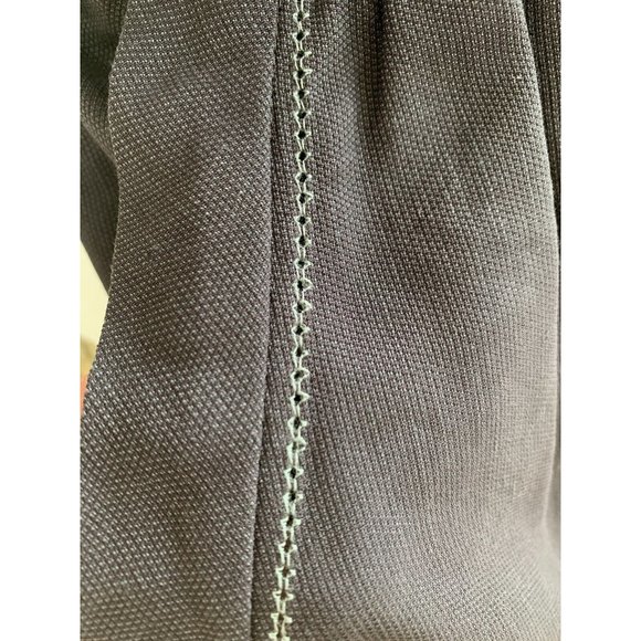 Anthropologie Leifsdottir Silk Skirt Navy Blue Light Blue Aqua Stitching Sz XS - Picture 6 of 14